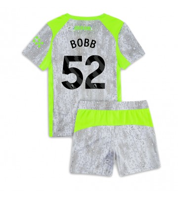 Manchester City Oscar Bobb #52 Tredje Kläder Barn 2025-26 Kortärmad (+ Korta byxor)